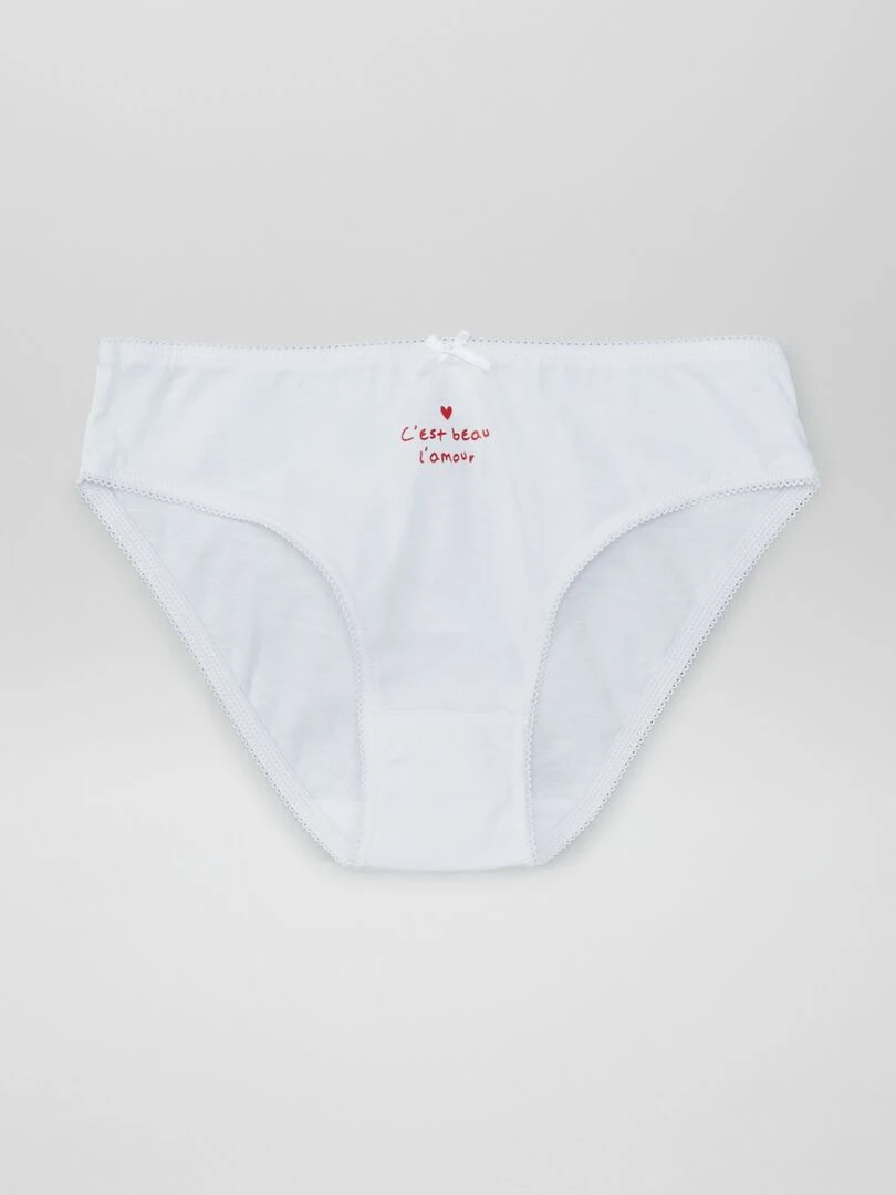 Lot de 7 culottes   Blanc/rose/rouge