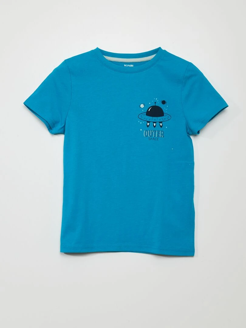 Lot de 3 t shirts en jersey   Bleu/orange