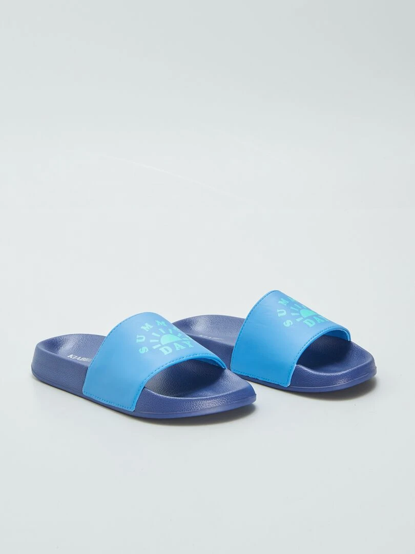 Claquettes de piscine fantaisies Bleu