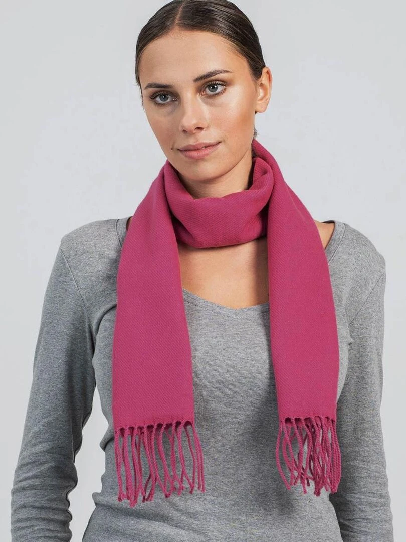 Echarpe Fely Fabriqué en France Rose framboise