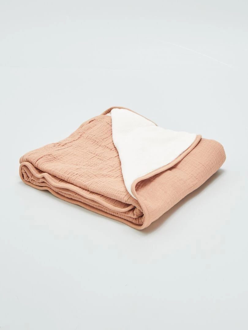 Lange couverture en gaze de coton BEIGE