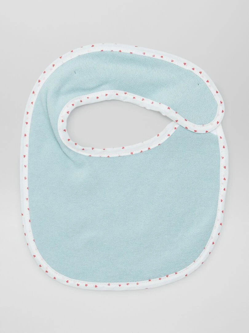 Lot de 7 bavoirs éponge à scratch   Rose