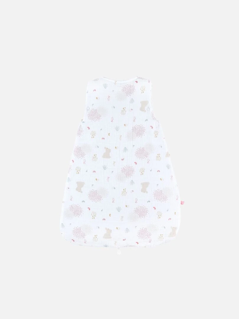 Gigoteuse 50 cm mousseline de coton BIO ouatinée    Blanc