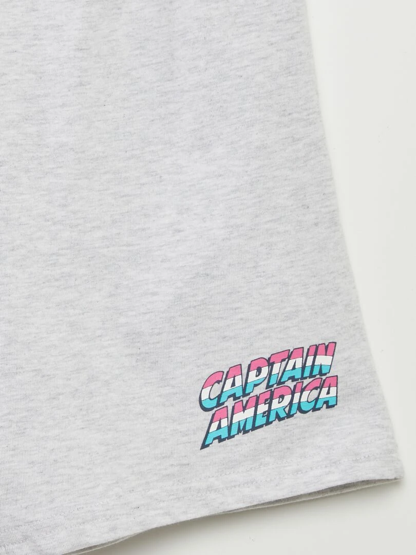 Pyjama court 'Captain America' 'Marvel'   Bleu