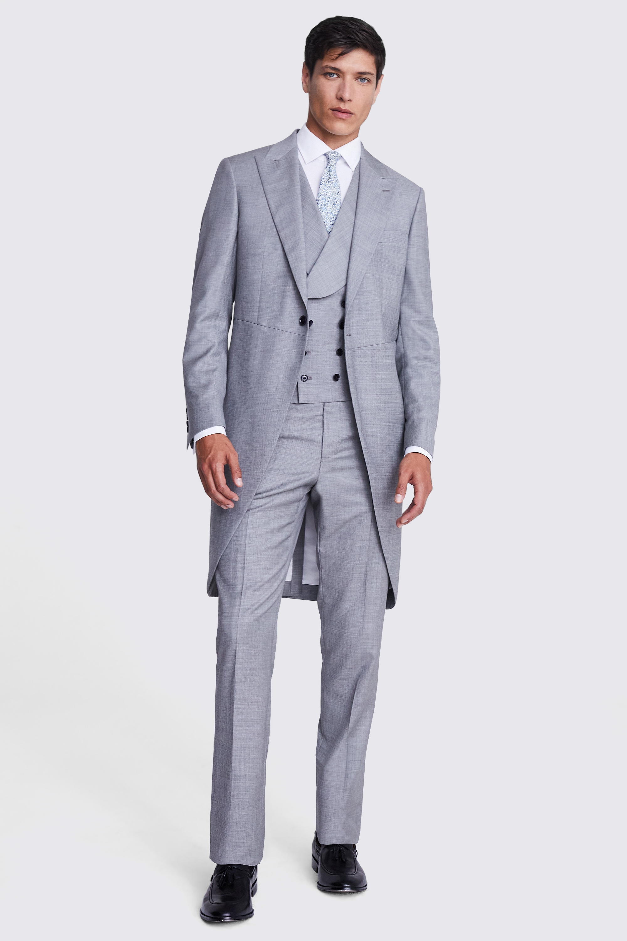 Italian Tailored Fit Grey Sharkskin Jacket   Buy Online at Moss
