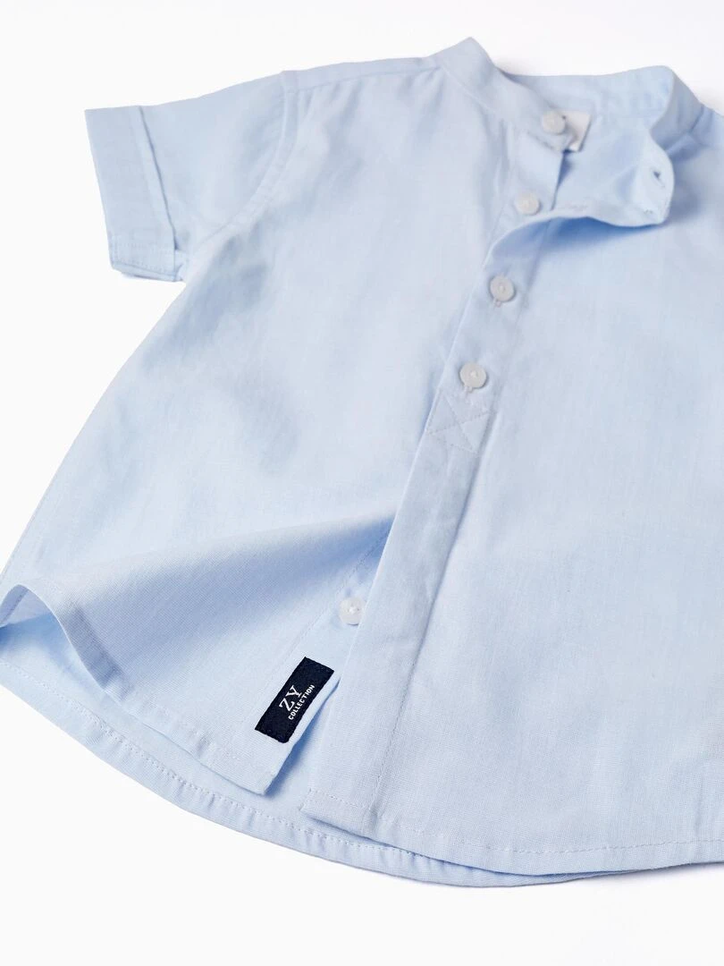 Chemise à Manches Courtes avec Col Mao pour Bébé Garçon manches courtes MATISSE   Bleu