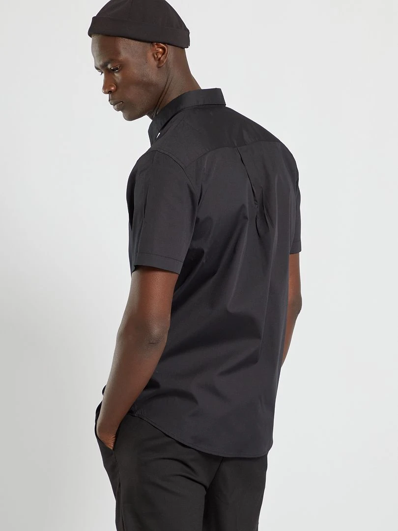 Chemise  manches courtes   noir