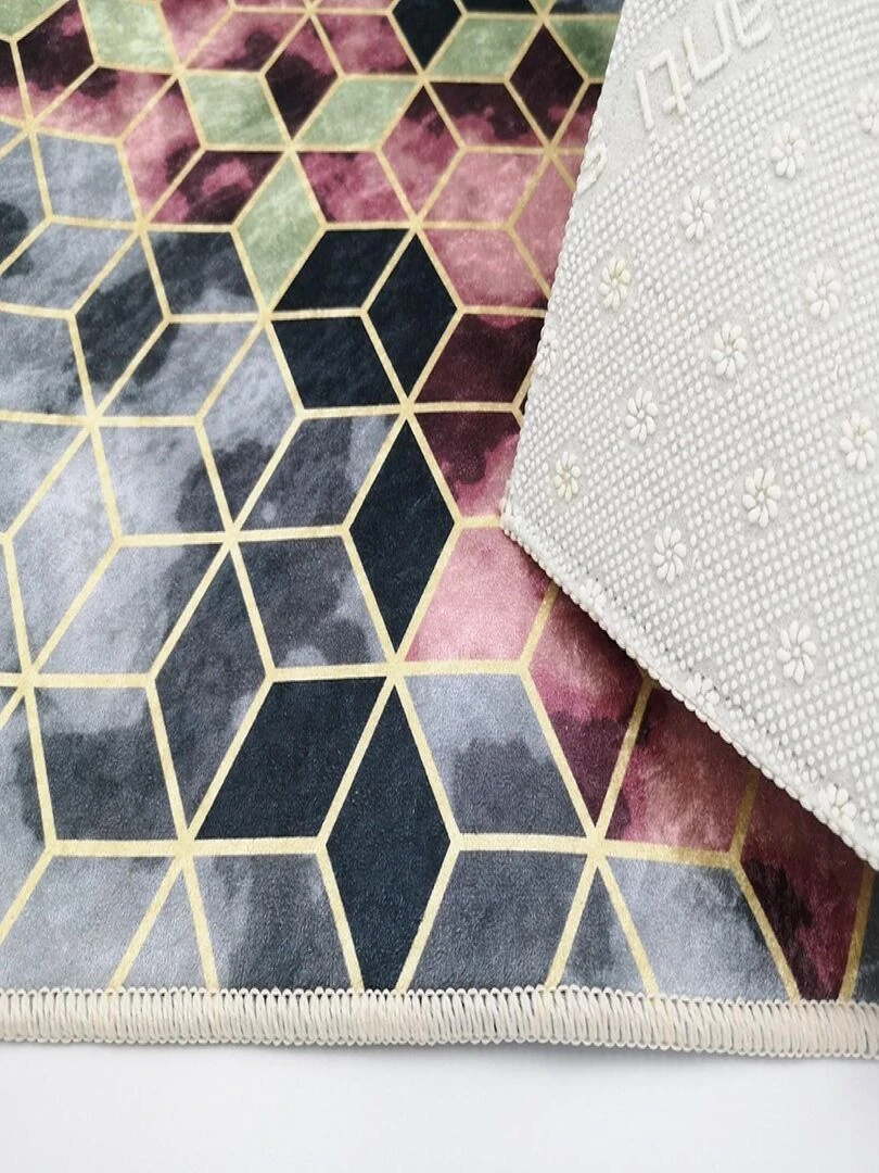 Tapis LUXE Doré  Rose   Rose