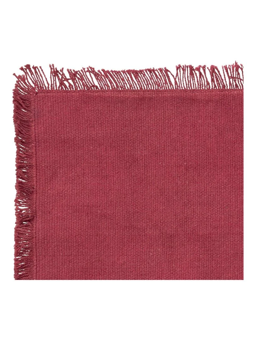 Set de table à franges Rouge foncé
