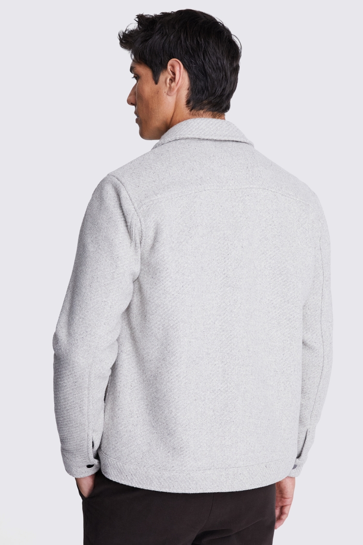 Light Grey Structured Shacket    Buy Online at Moss