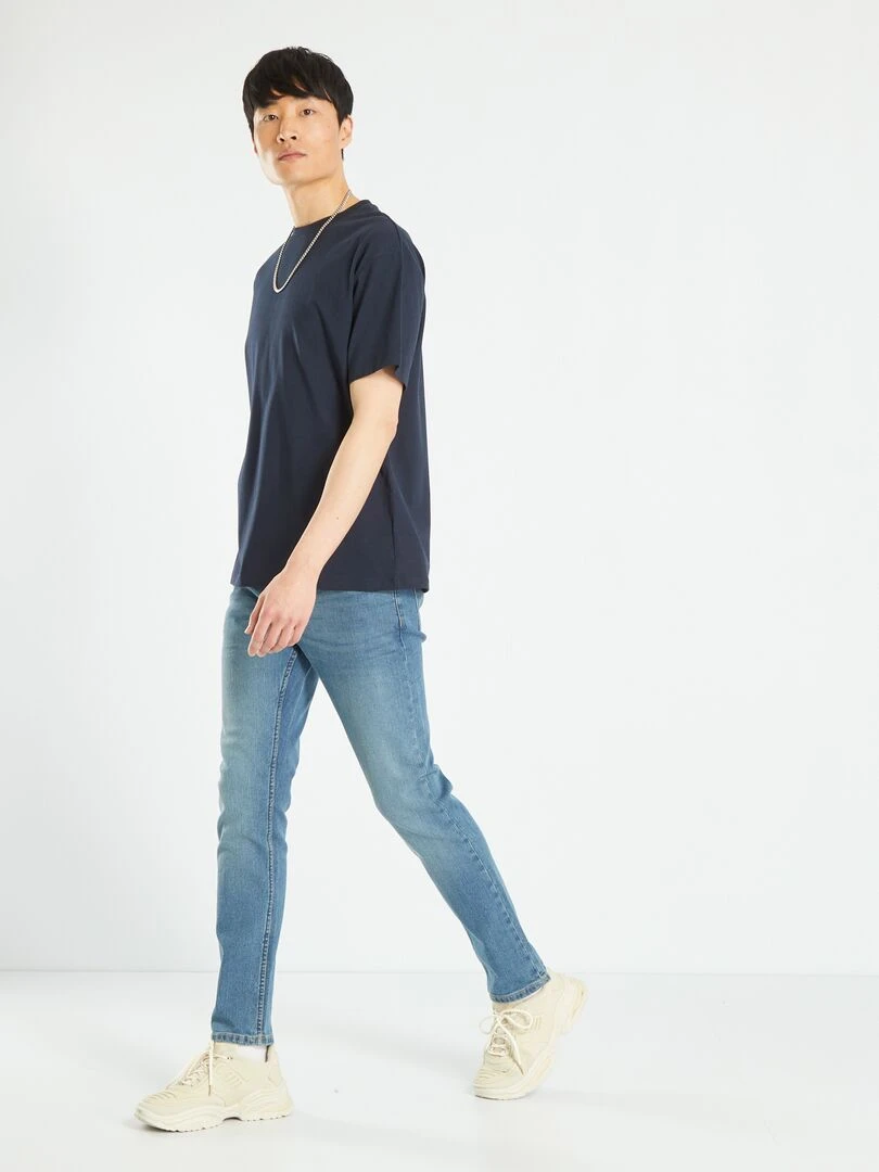 T shirt en jersey uni Tough Cotton™ bleu marine