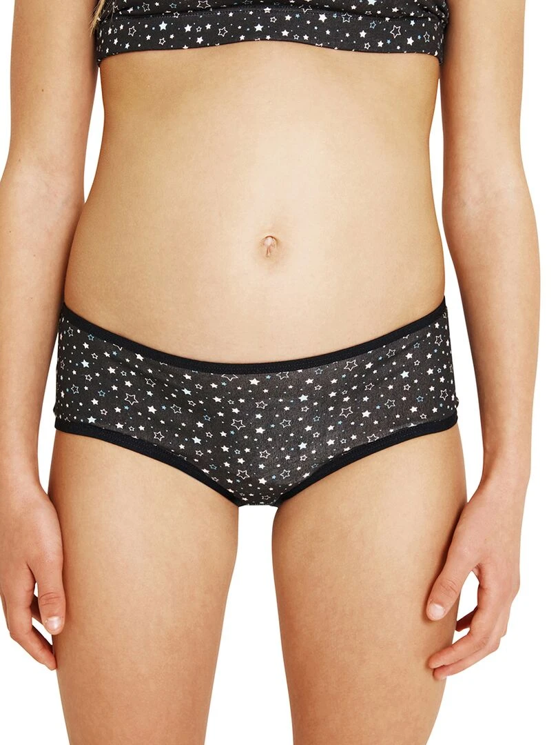 Lot de 3 boxers Girl Mode by Fille Blanc Noir
