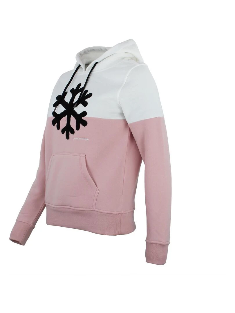 Sweat à capuche femme ACARLO   Blanc Rose