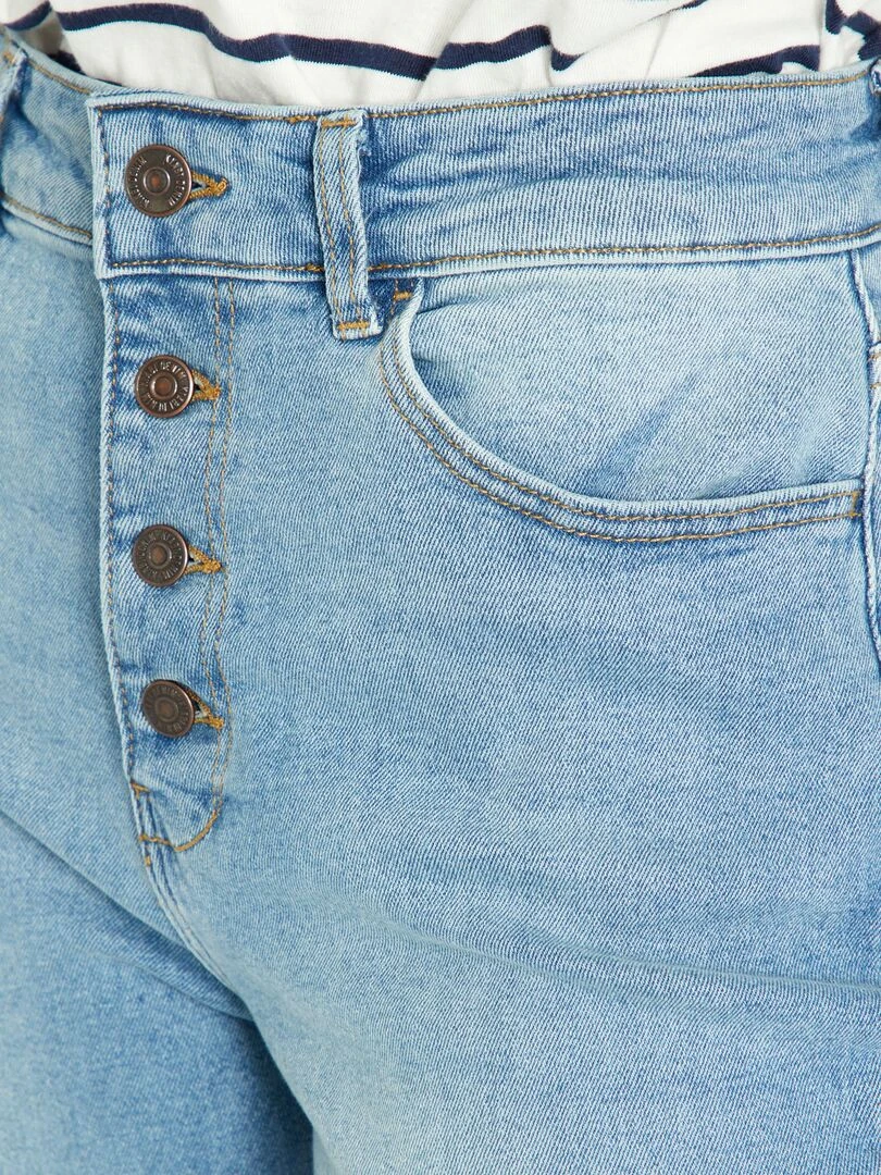 Jean mom à taille très haute   L34   Triple stone