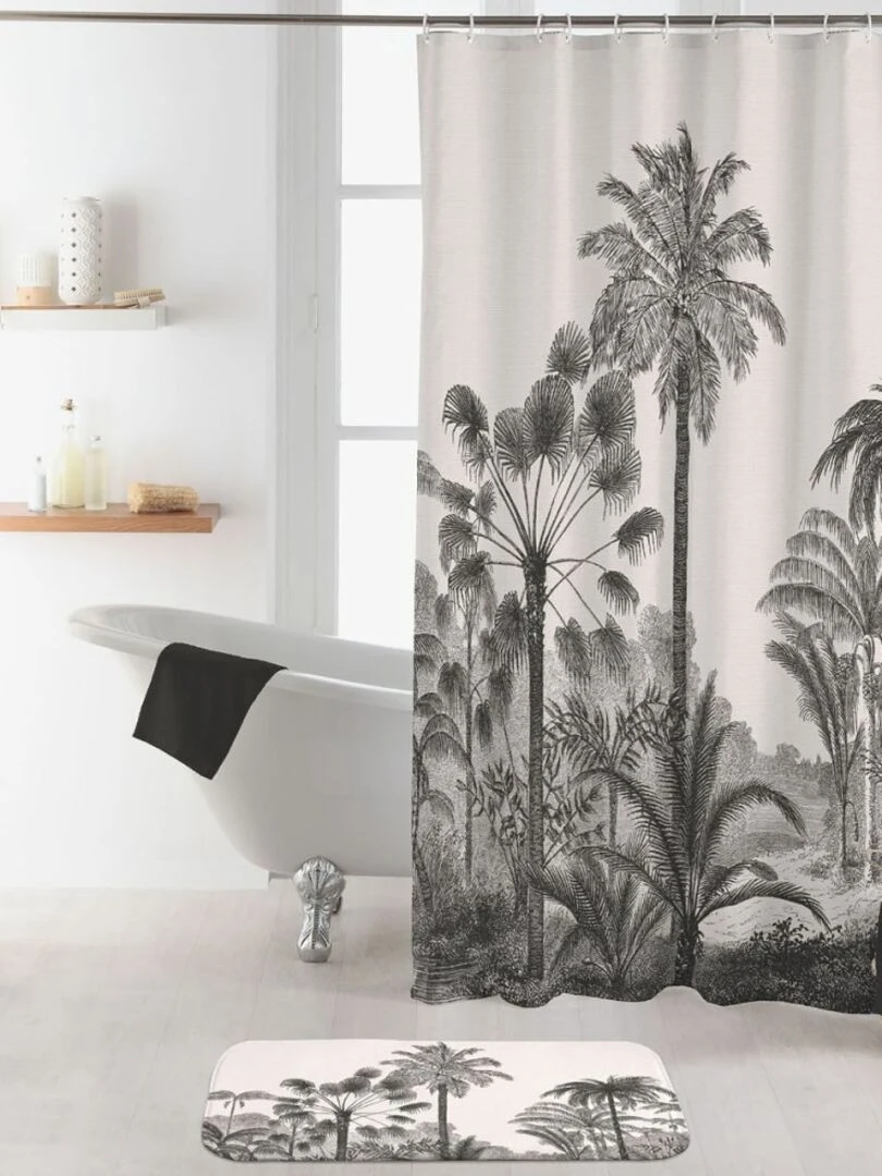 Rideau de douche 180x200 Cocoty Blanc