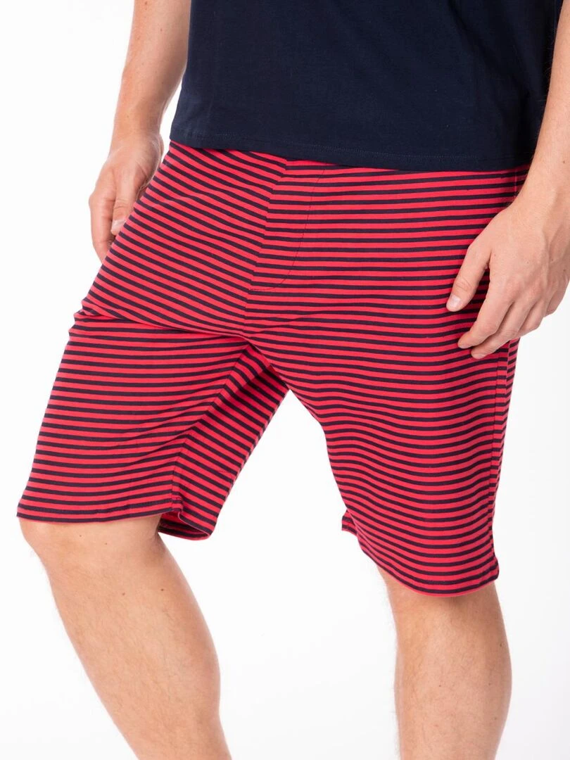 Pyjashort jersey à fines rayures PYJA7 'Rica Lewis' Bleu marine