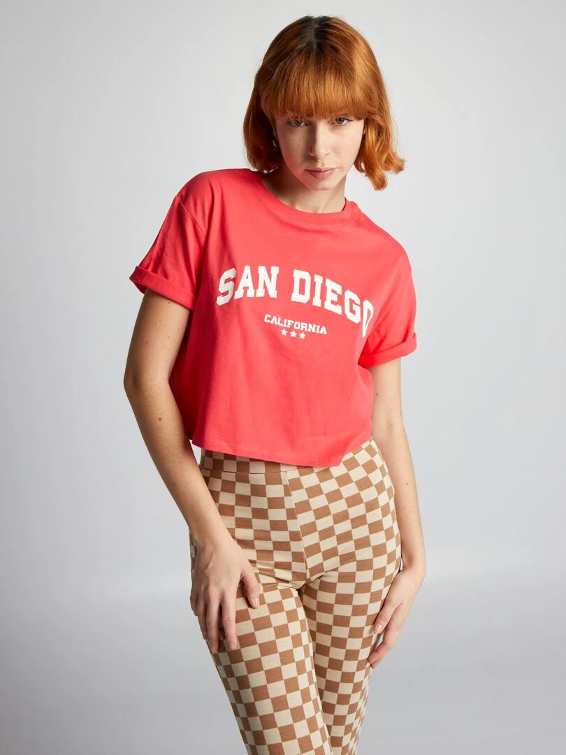 Crop top en jersey Rose