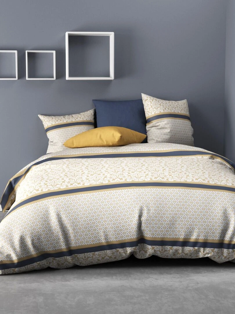 Parure de couette 100% Coton 57 fils Laika Multicolore