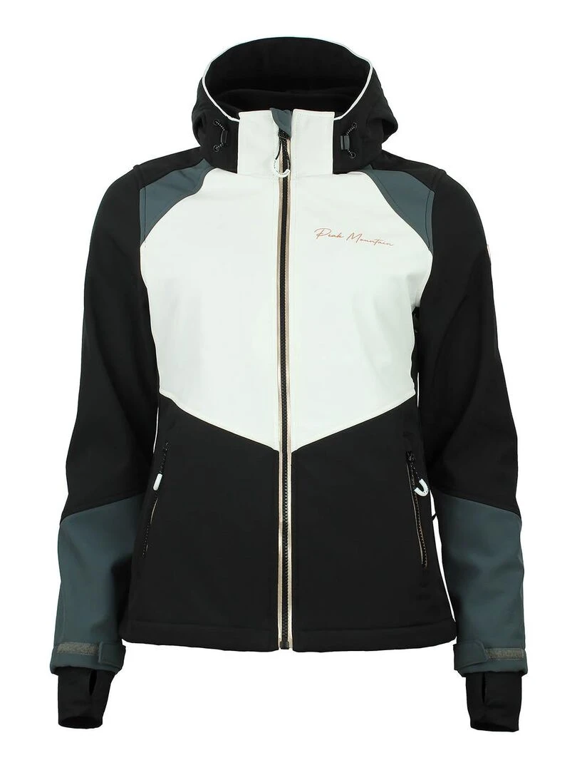 Blouson softshell femme AMETIS PEAK MOUNTAIN Bleu Blanc