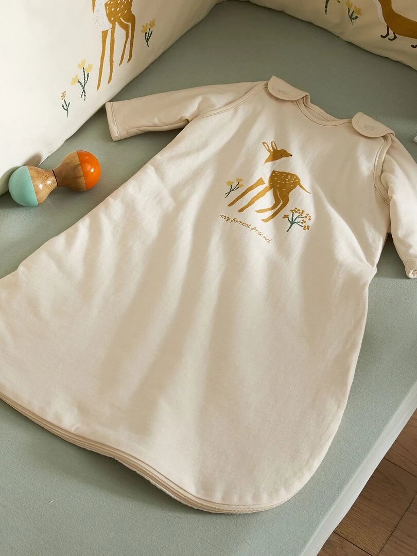 Gigoteuse en jersey manches amovibles Ecru
