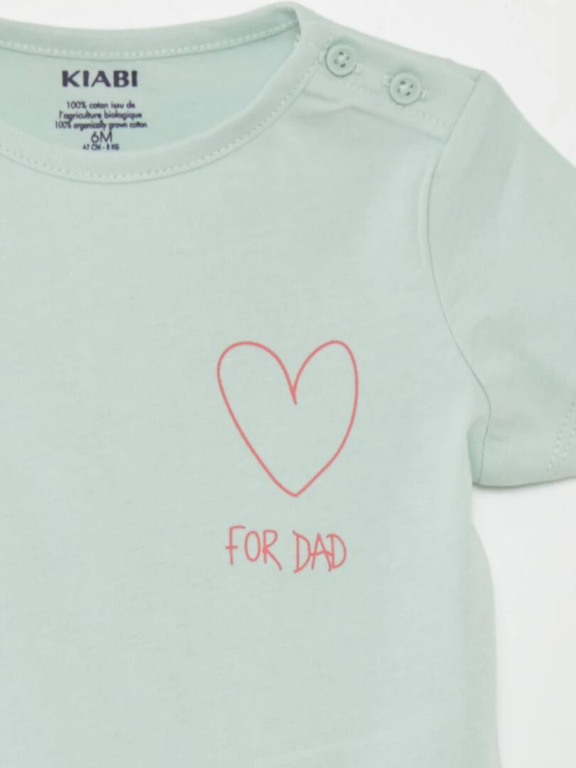 T shirt en coton imprimé   Vert