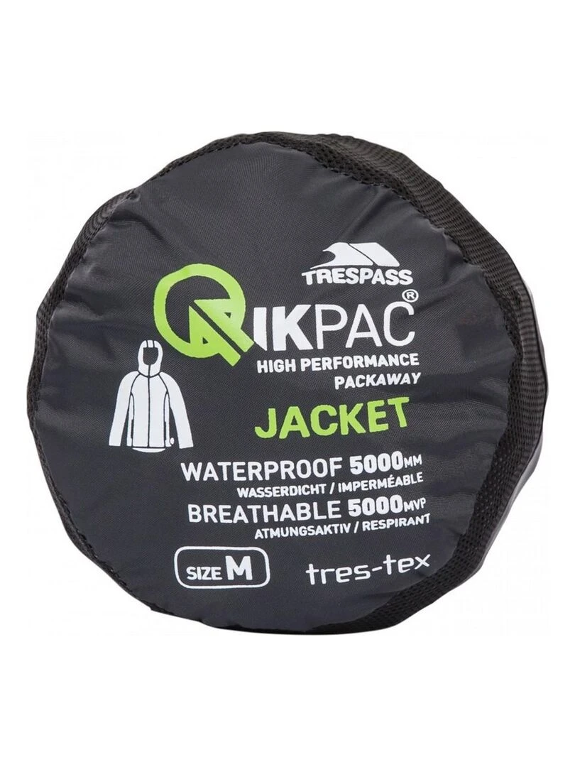 Trespass   Coupe vent pliable QIKPAC   Gris foncé