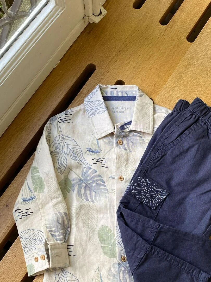 Pantalon bébé Bambao   Bleu