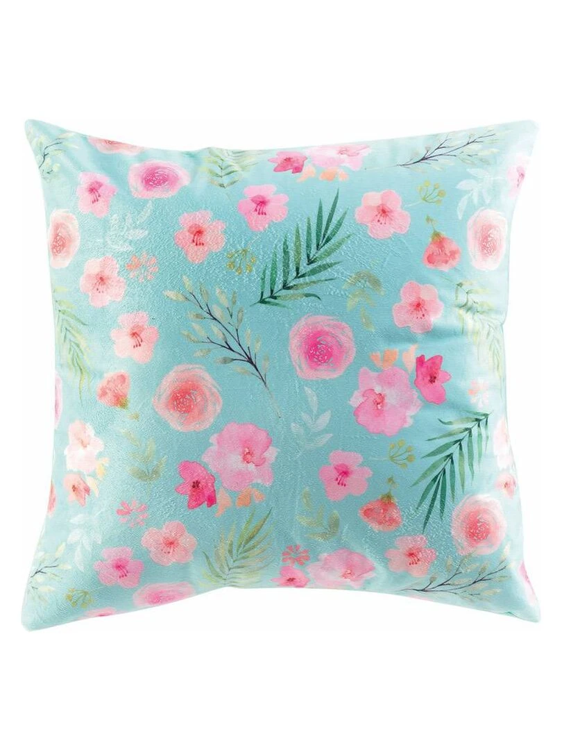 Coussin velours 45x45 cm Fresh Mint Bleu