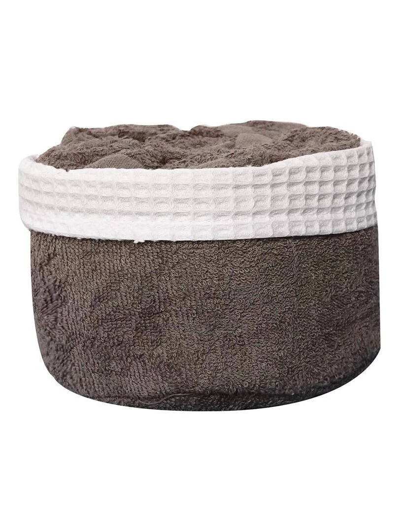 Panier invité avec serviettes Taupe