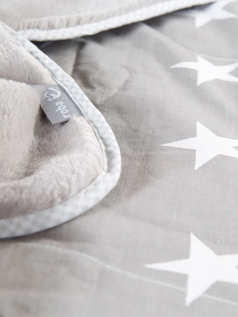 ROBA Couverture de Bébé "Little Stars"   80 x 80 cm   Gris / Blanc   Gris