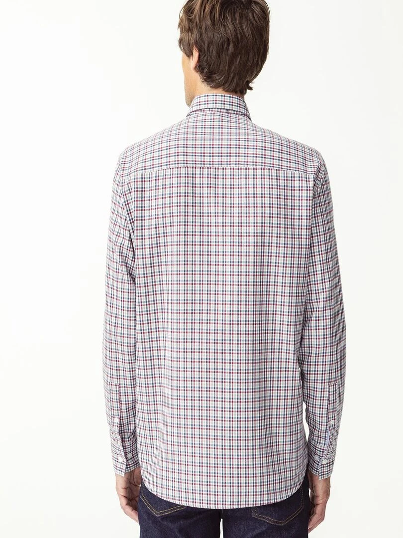 Chemise micro carreaux chaude Thermolactyl Damart Bleu