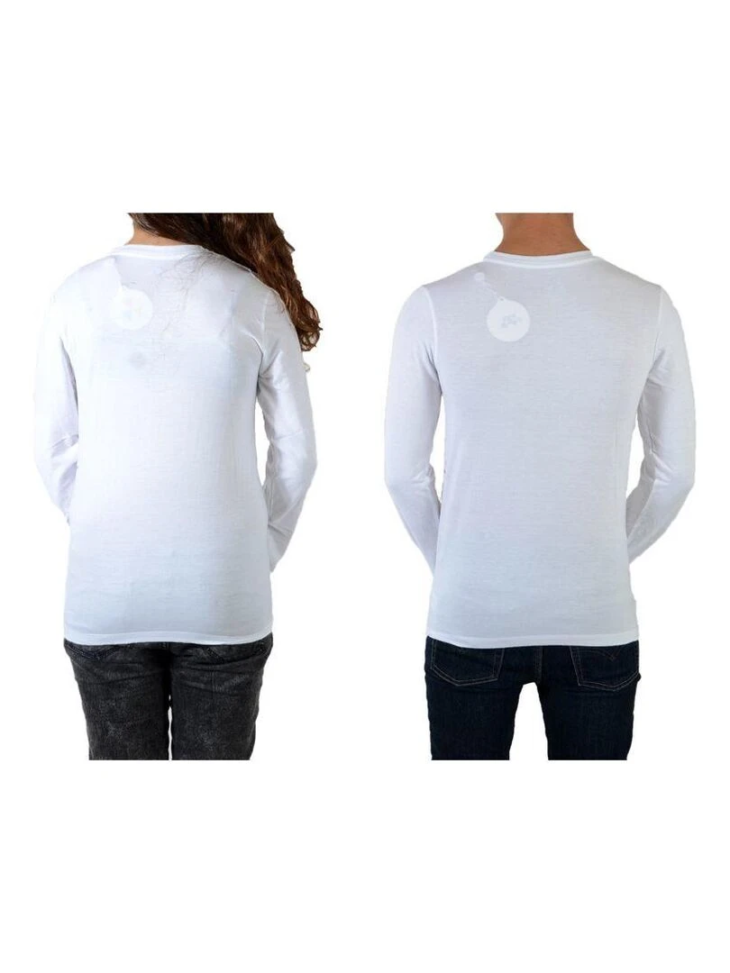 Tee Shirt Little Eleven Paris Bling LS Mixte Garçon  Fille  Blanc   Blanc