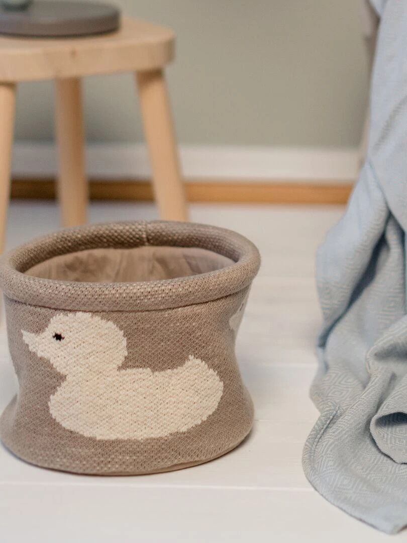 Petit panier de rangement en coton   Beige