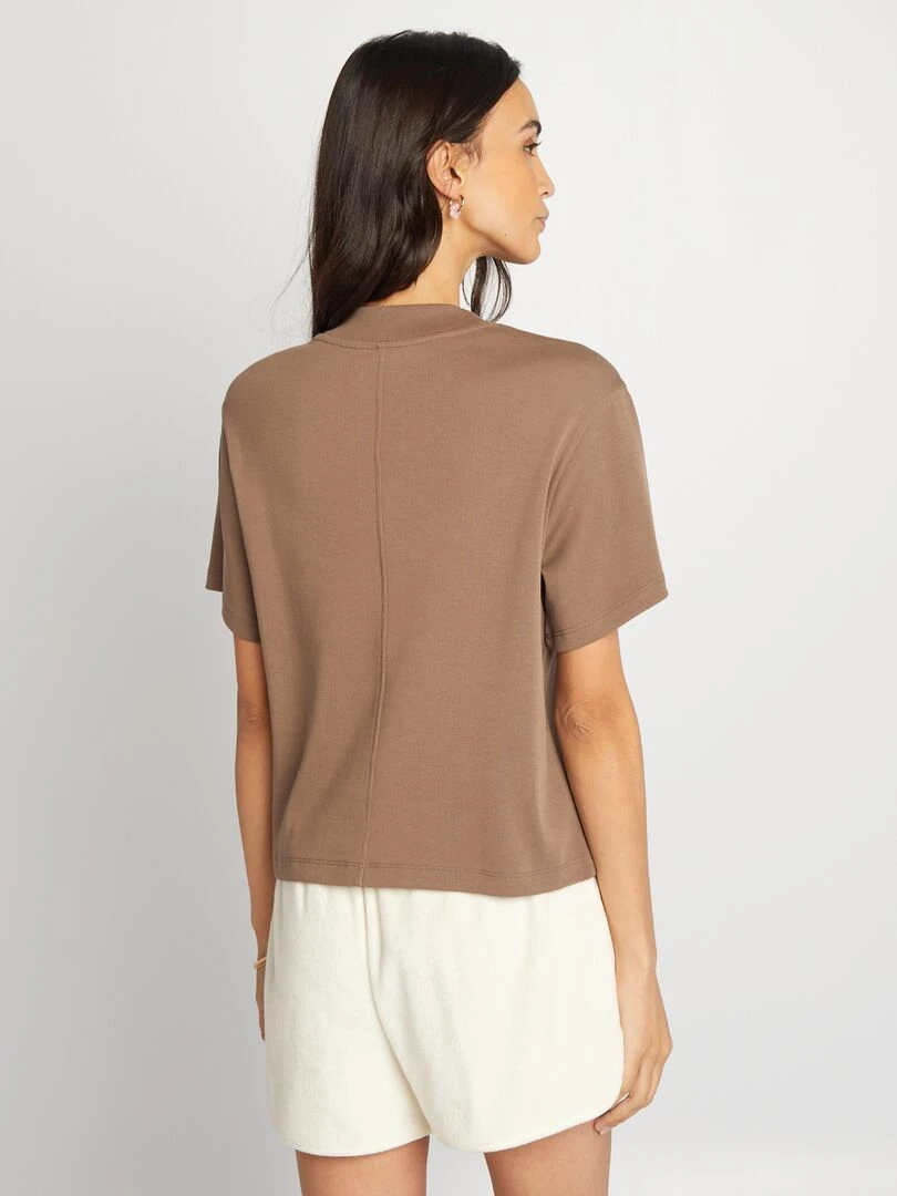 T shirt large manches courtes   Kaki