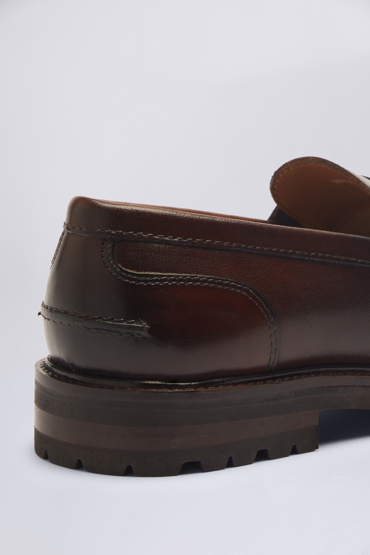 Camden Chestnut Chunky Loafers   Buy Online at Moss