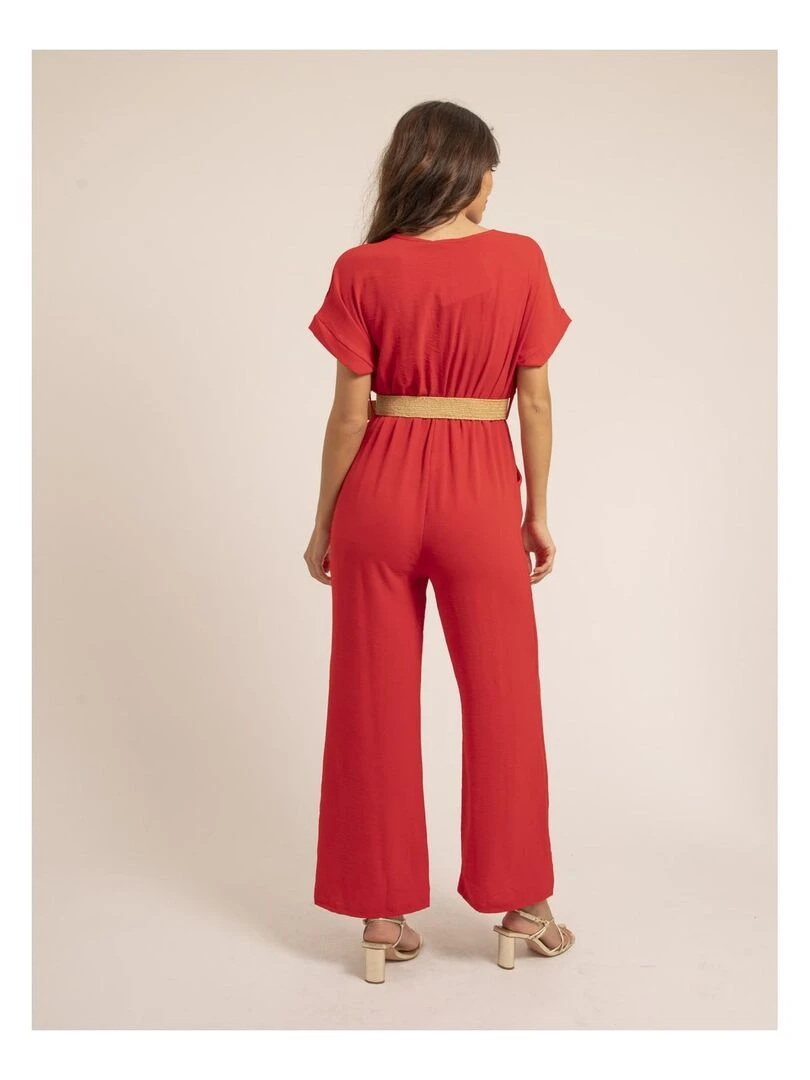 Combi pantalon et ceinture EDERNIE Rouge