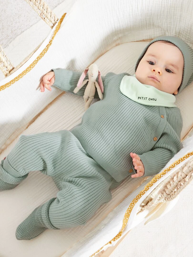 Box de naissance 'Welcome Baby' 5 pièces Mixte Vert gris