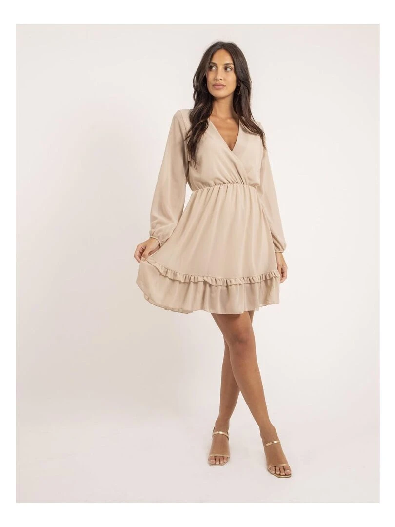 Robe courte IOLANDE   Beige