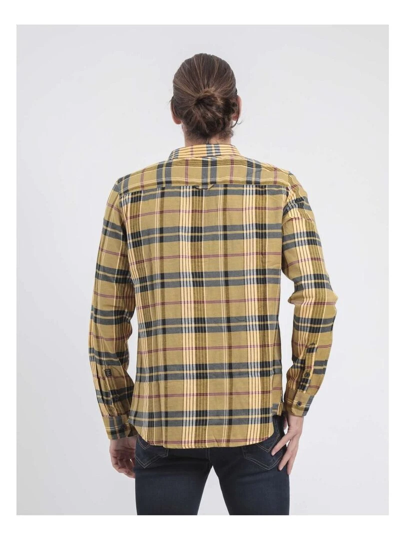 Chemise manches longues carreaux TOLWIKO Jaune
