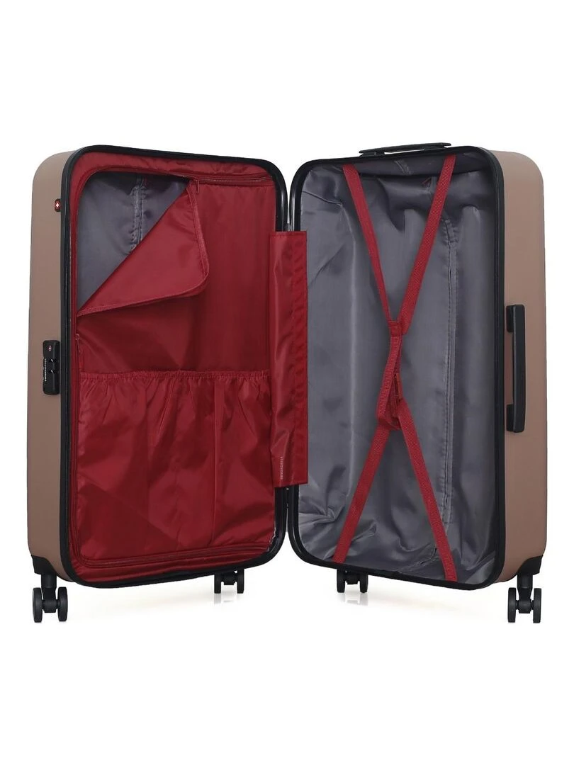 SWISS KOPPER   VALISE GRAND FORMAT ABS WIL 4 ROUES 75 CM   Rose
