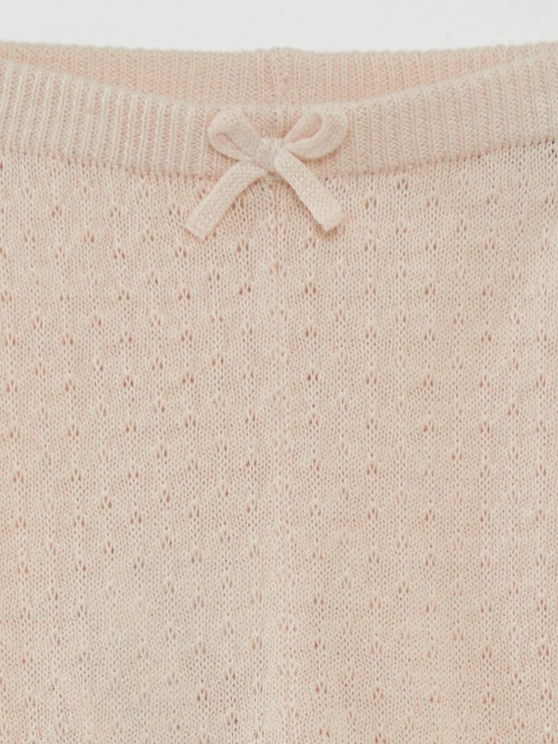 Ensemble legging en tricot + chaussettes   Rose clair