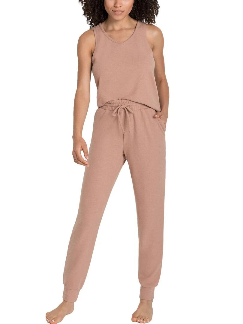 Pantalon loungewear resserré Strick   Beige