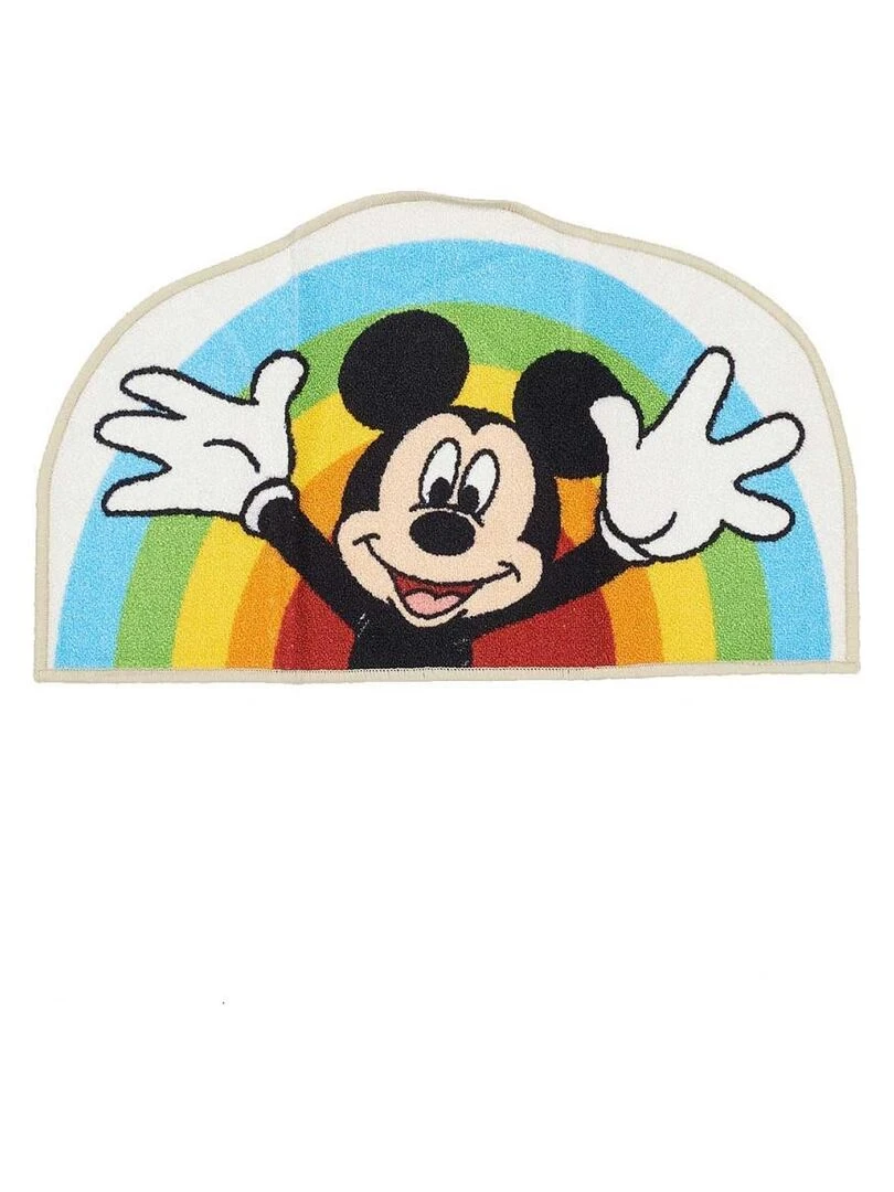 Tapis enfant MICKEY RAINBOW SHAPED Multicolore 50x80 Lavable 30° Multicolore