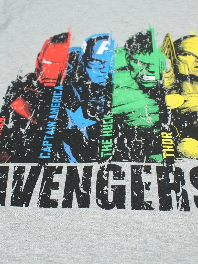 Avengers   Ensemble T shirt short garçon Imprimé Avengers   Gris