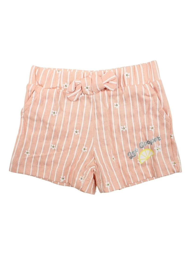 Lee Cooper   Ensemble T shirt short bébé fille Imprimé Lee Cooper   Orange