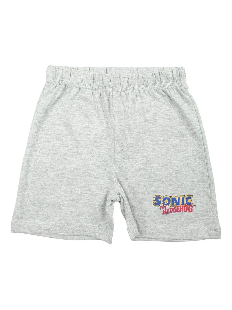 Sonic   Ensemble ​​T shirt short garçon Imprimé Sonic   Gris