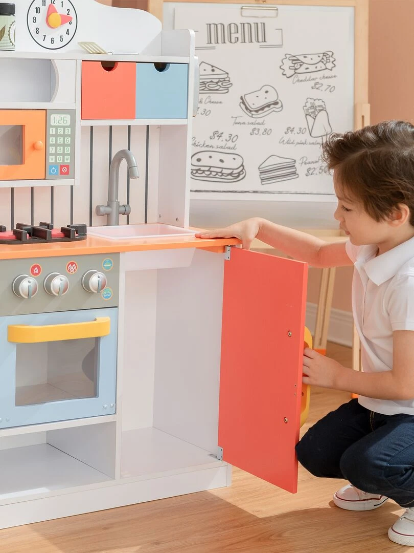 Cuisine enfant Florence dinette en bois 5 accessoires jeux d'imitation Teamson Kids   N/A