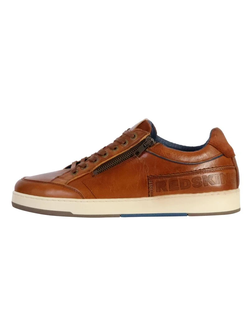Basket Cuir Redskins Saphir Marron