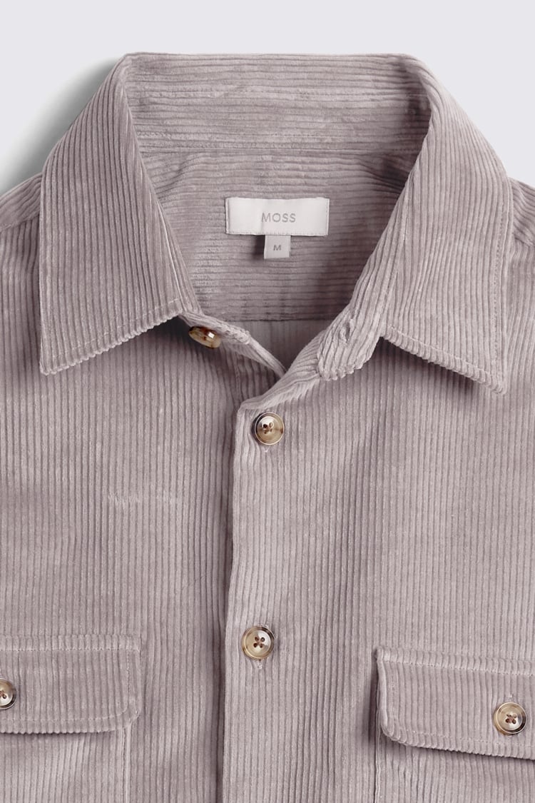 Off White Textured Chore Overshirt   Buy Online at Moss