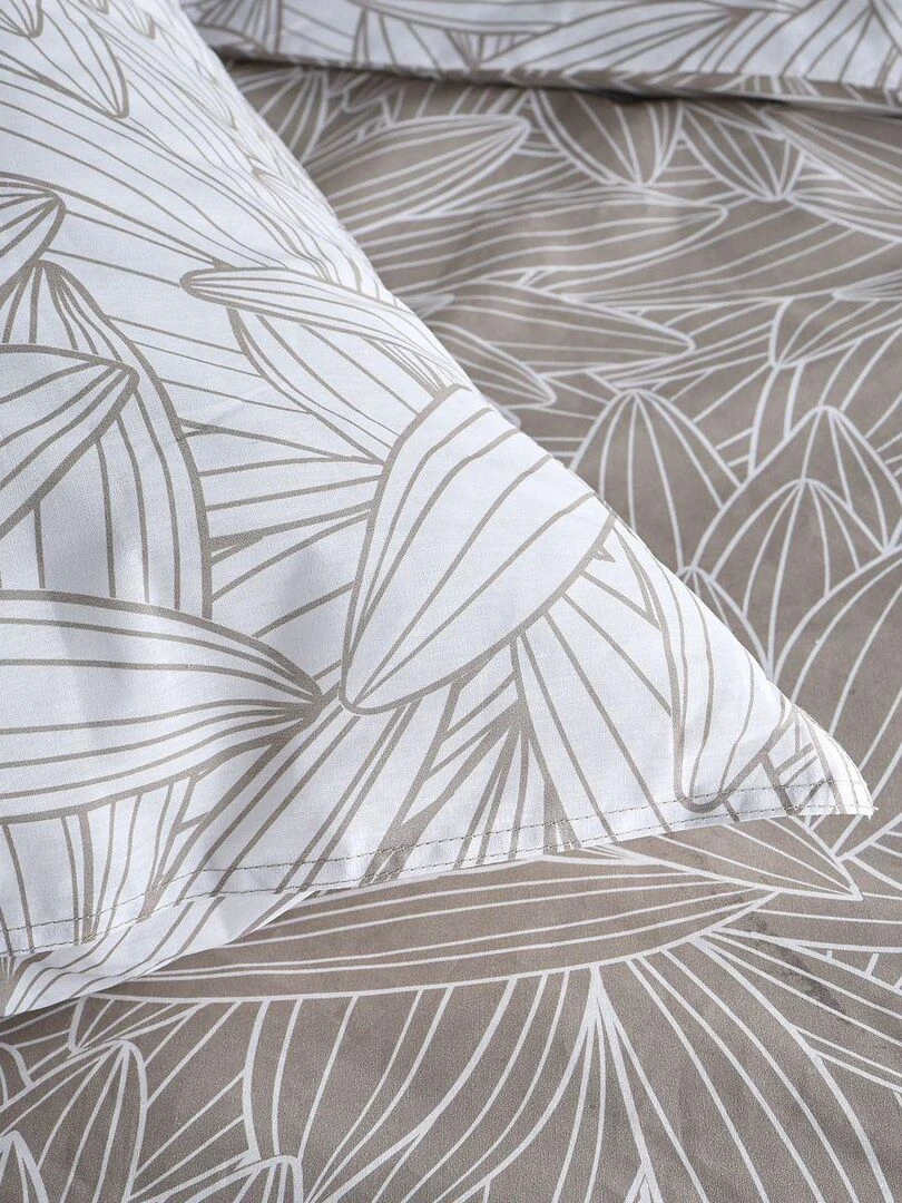 Parure de lit imprimé Floral Coton SUNSHINE JAMIE   Beige